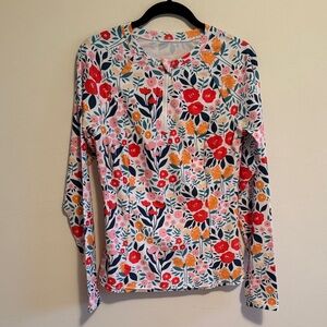 Floral Quarter Zip Sun Shirt Rash Guard